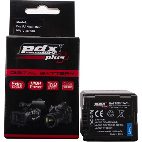 PDX Panasonic Vbg260 Batarya Pil