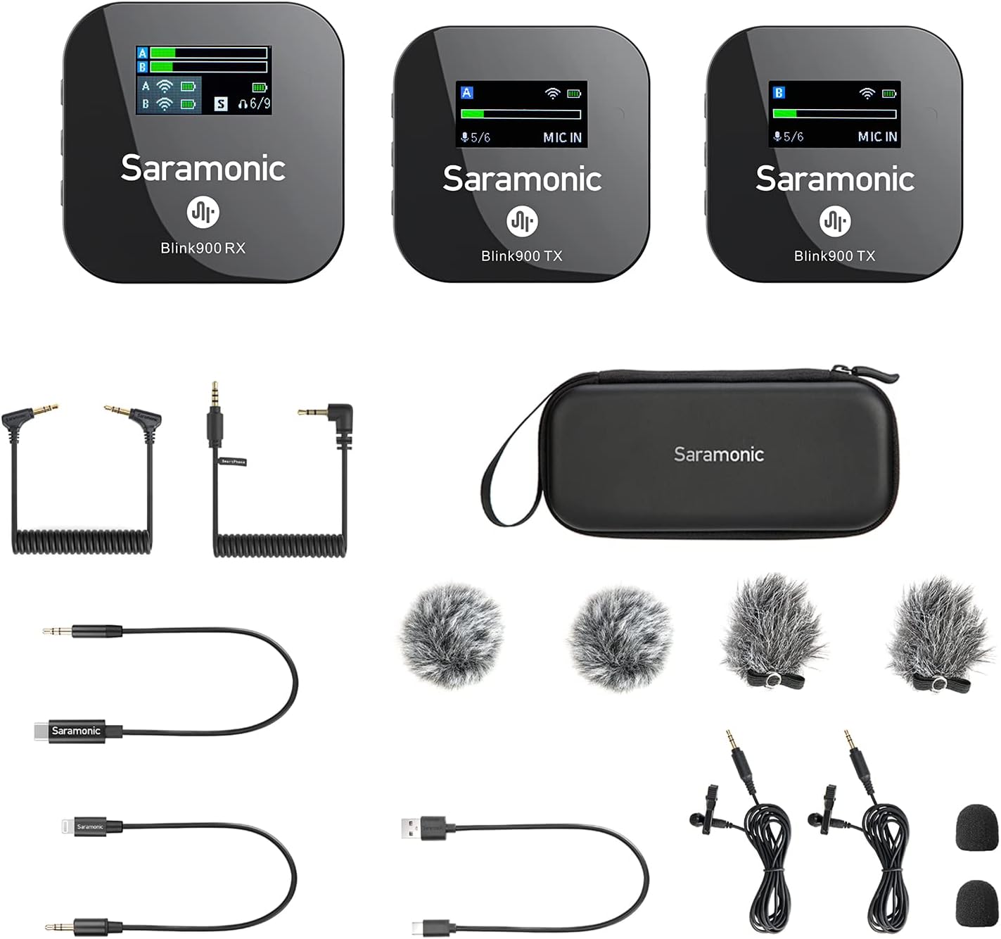 Saramonic Blink 900 B2 2 Kişilik Kablosuz Yaka Mikrofonu
