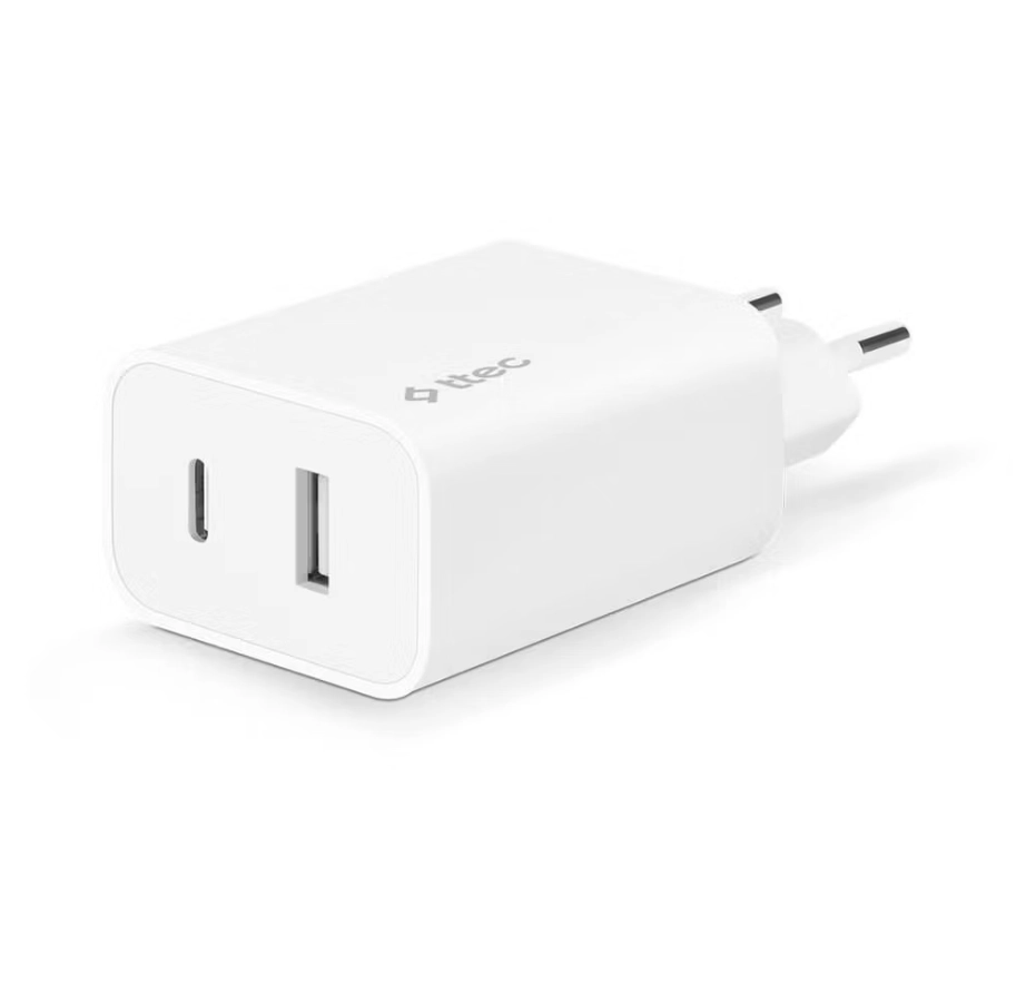 ttec SmartCharger Duo USB-C USB-A 12W