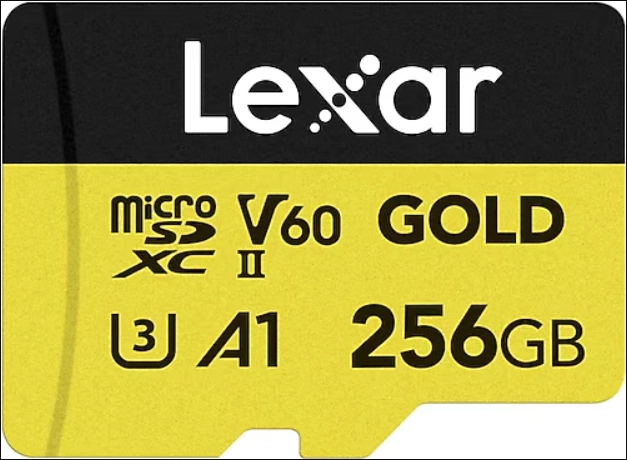 Lexar Prof Gold 256GB UHS-II V60 microSD Kart