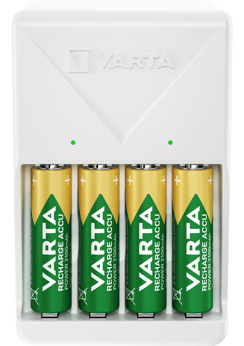 Varta Plug Şarj Cihazı + 4 Adet 2100mAh AA Pil