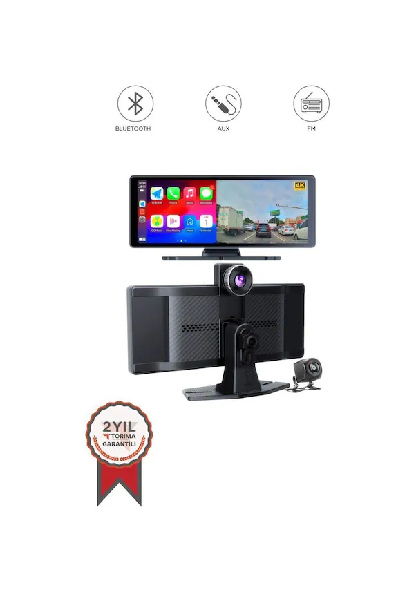 Torima T94c41 Wifi Bluetooth 4K Carplay Ön-Arka Araç Kamerası