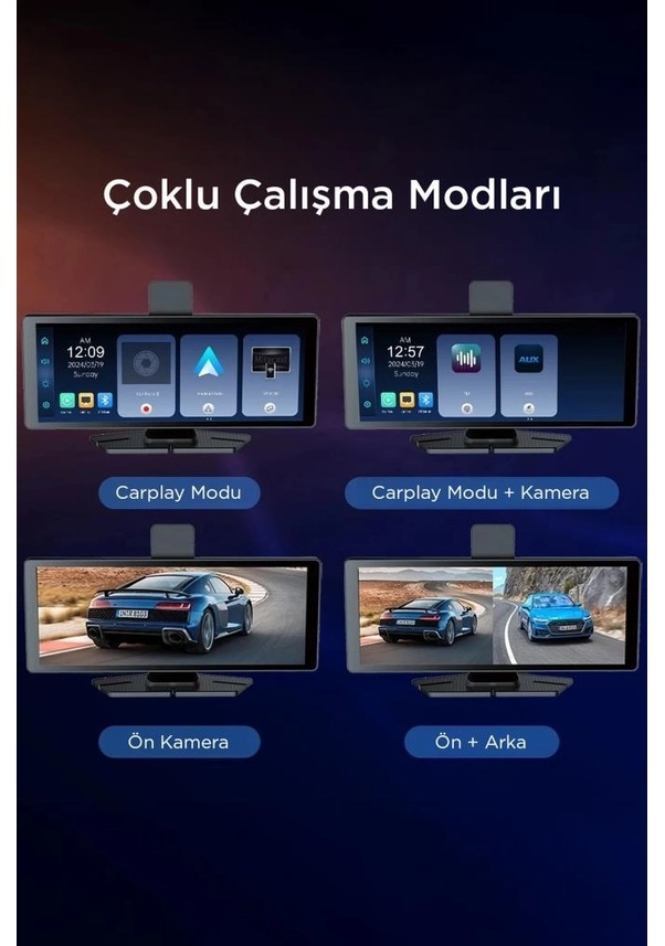 Torima T94c41 Wifi Bluetooth 4K Carplay Ön-Arka Araç Kamerası