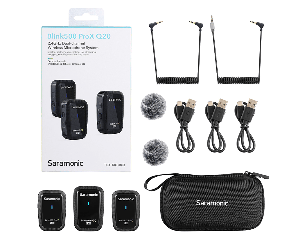 Saramonic Blink 500 ProX Q20 Kablosuz İkili Yaka Mikrofonu