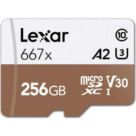 Lexar 256GB Micro SDXC 667X UHS I U3 V30
