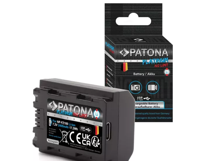 Patona 1360 Platinum NP-FZ100 USB-C Batarya Sony
