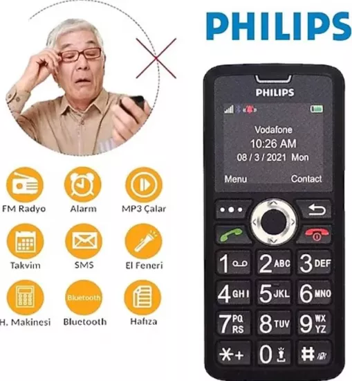 Philips E6105 4G Tuşlu Telefon