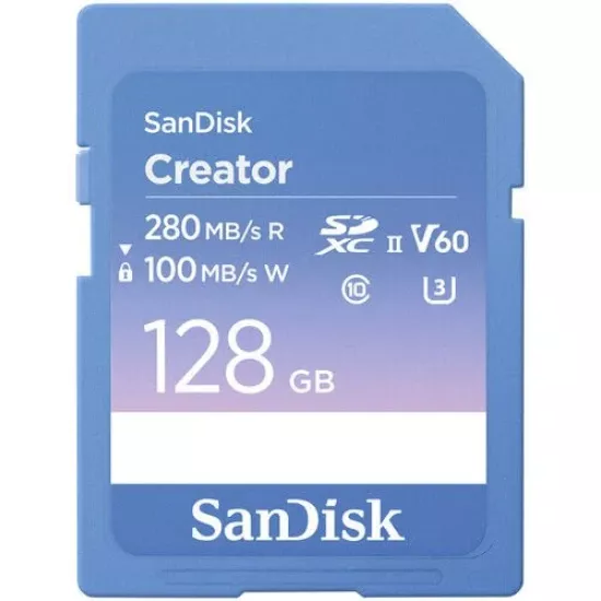 SanDisk Creator SDSDXEP-128G-GNCIS Class 10 UHS-II